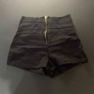 Black High Waisted Shorts (For Juniors)